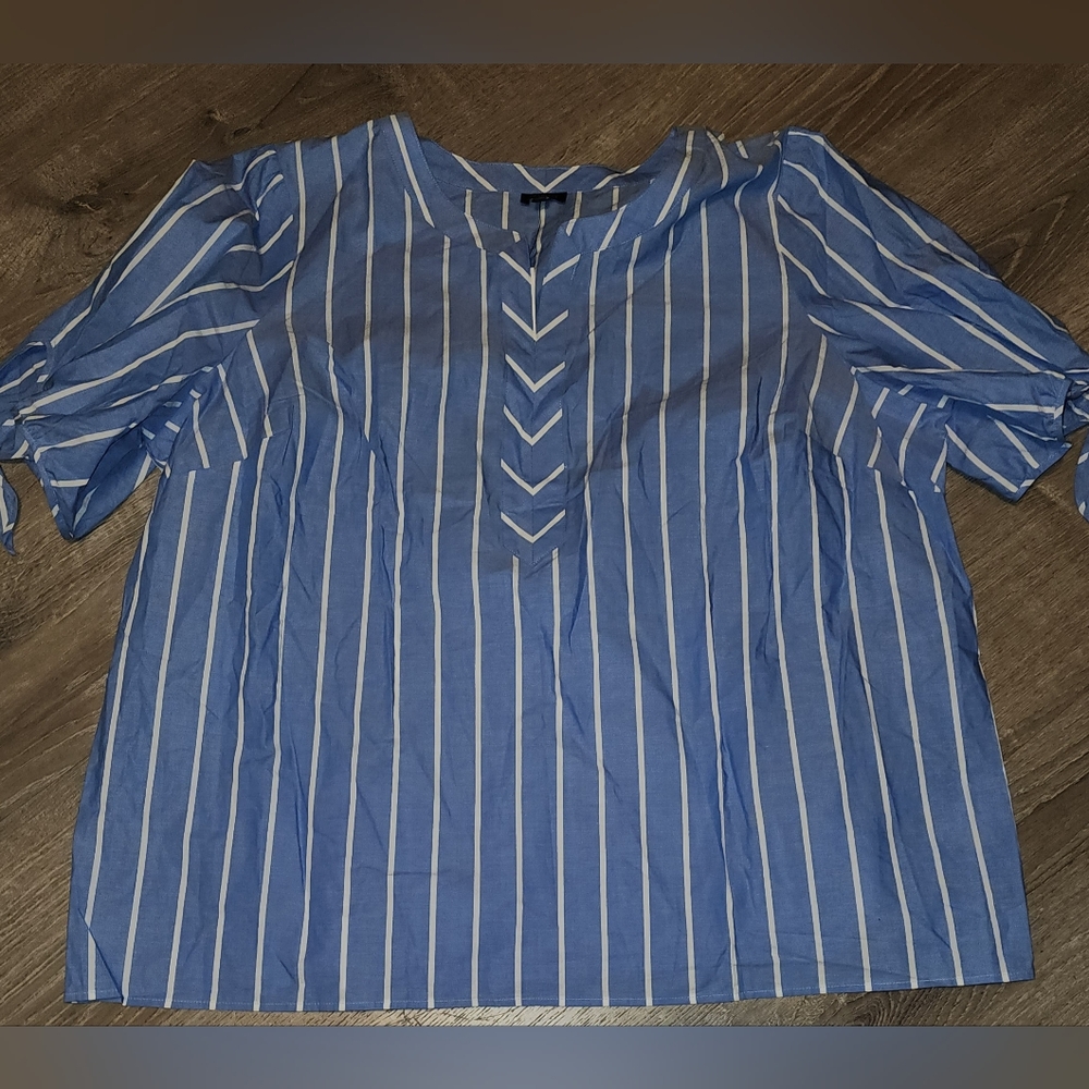 Ladies Fancy Stripe Tie Sleeve